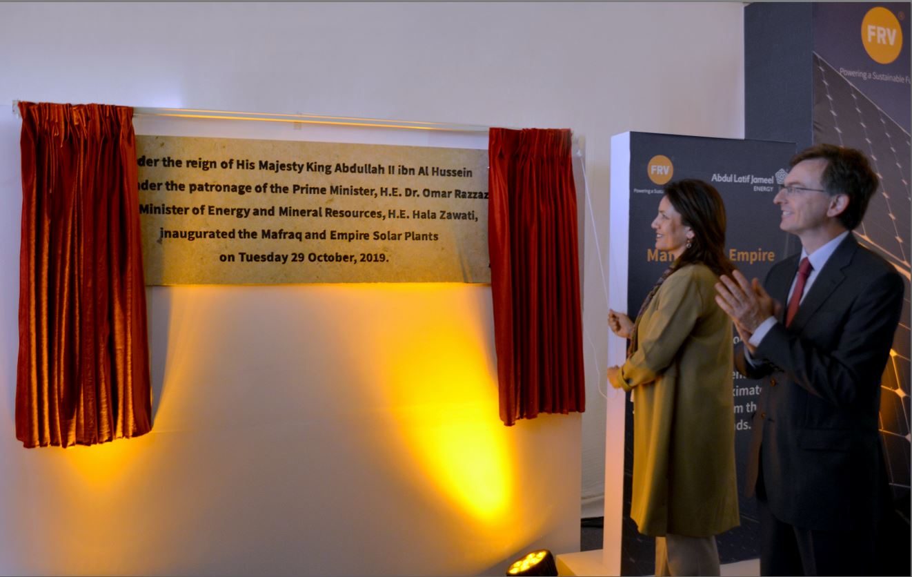 FRV Inaugurates Two Solar Plants in Jordan | Abdul Latif Jameel®
